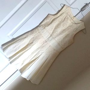 Phanuel rich cream 100% cotton sleeveless dress
